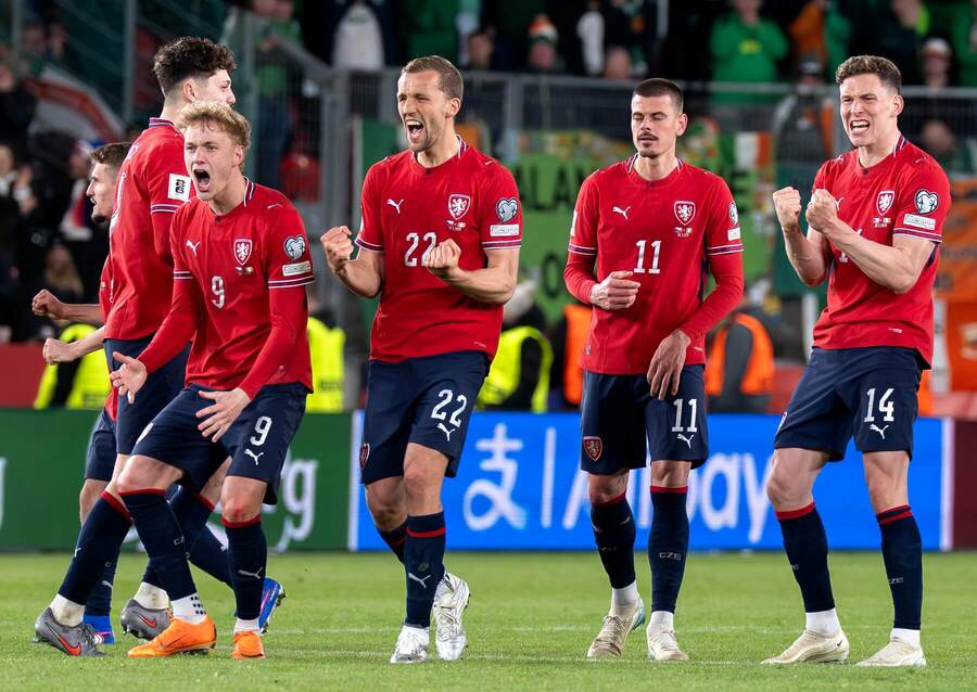 Radosť hráčov českej reprezentácie