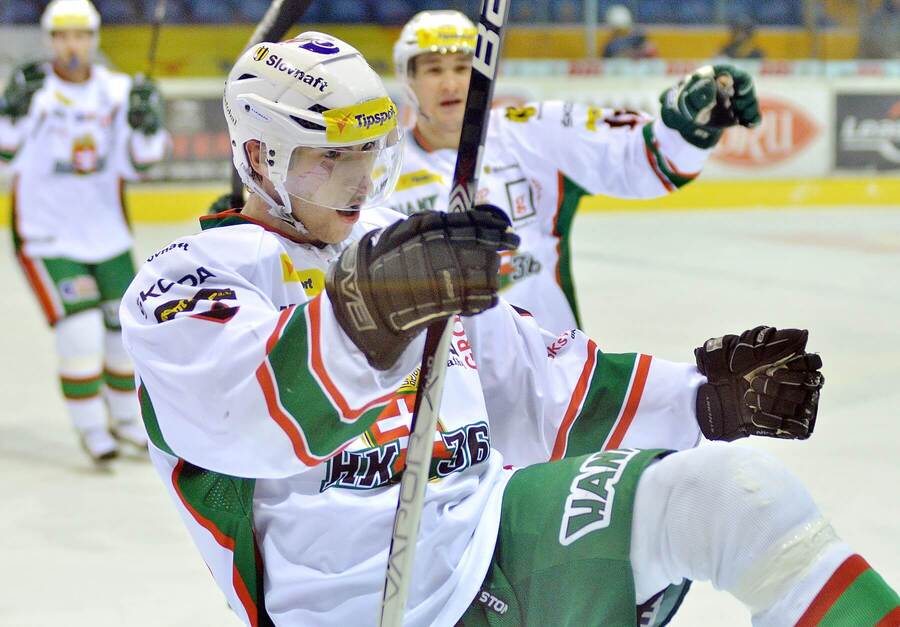 Petr Obdržálek a&nbsp;Michal Šátek z&nbsp;HK Skalica (foto z&nbsp;archívu)