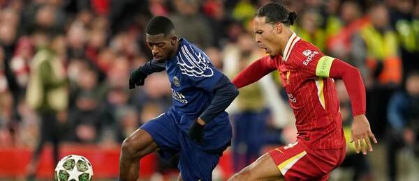 Ousmane Dembélé (PSG) a Virgil van Dijk (Liverpool)