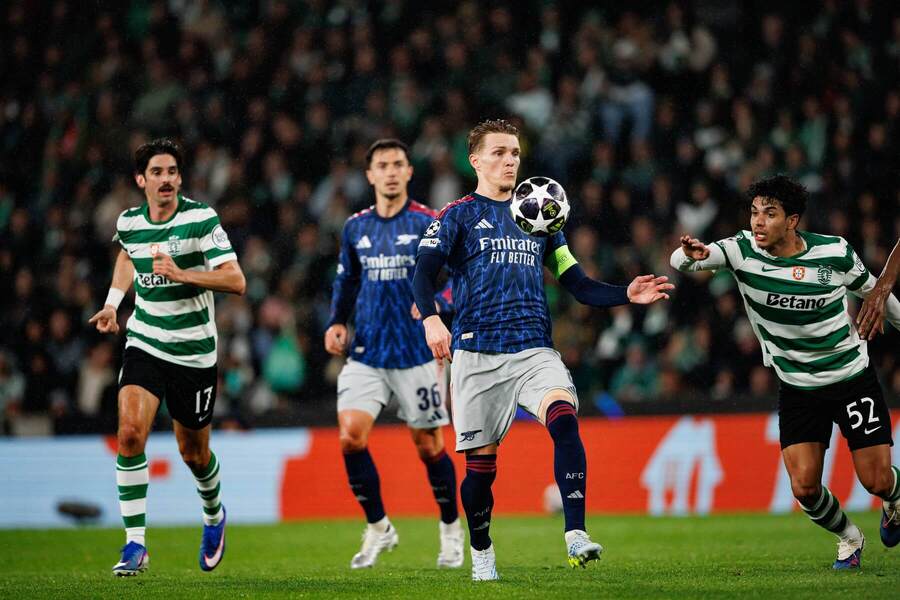 Momentka zo&nbsp;zápasu Sporting – Arsenal.