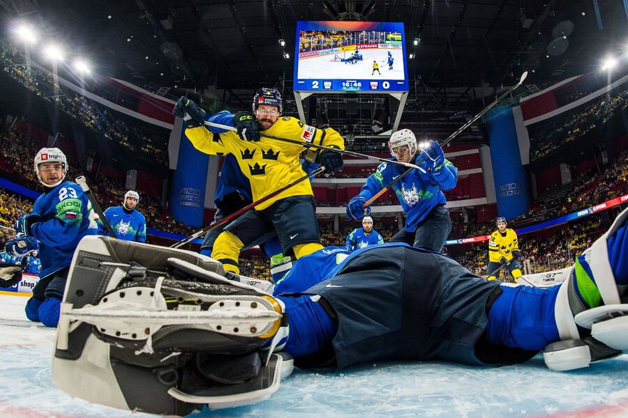Filip Forsberg nedal gól brankárovi Horákovi na&nbsp;MS 2025.