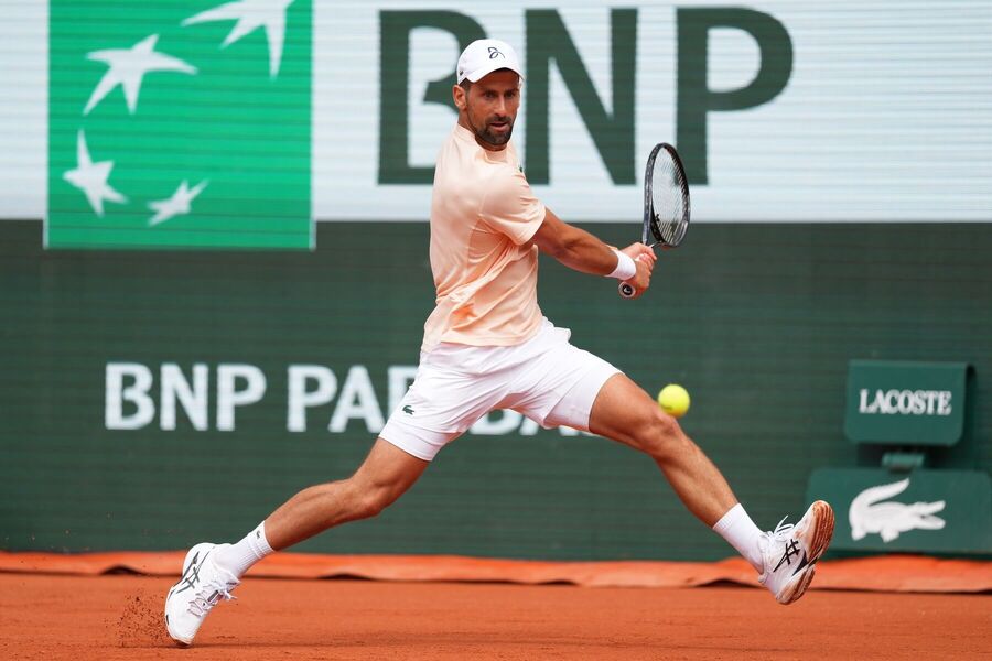 Novak Djokovic počas prípravy na&nbsp;French Open 2026