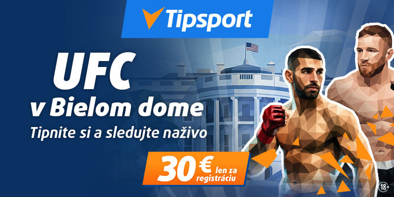 Tipnite si a&nbsp;sledujte UFC v&nbsp;Bielom dome naživo na&nbsp;Tipsport TV!