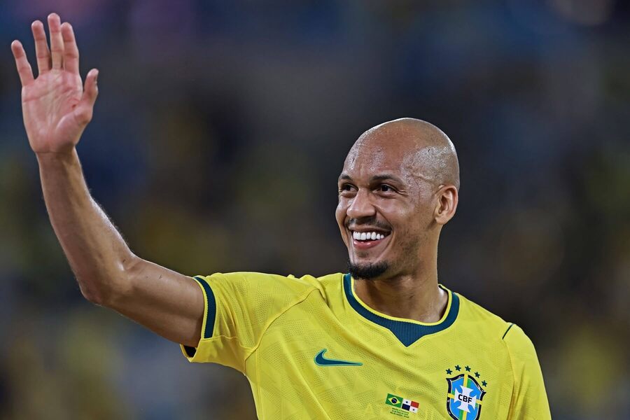 Brazílsky futbalista Fabinho pred&nbsp;zápasom s&nbsp;Panamou.
