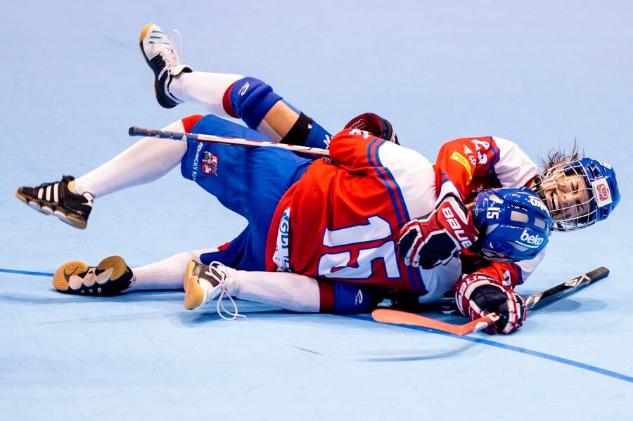 Hokejbalová radosť českých reprezentantiek