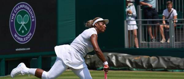 Serena Williams na tréningu vo Wimbledone