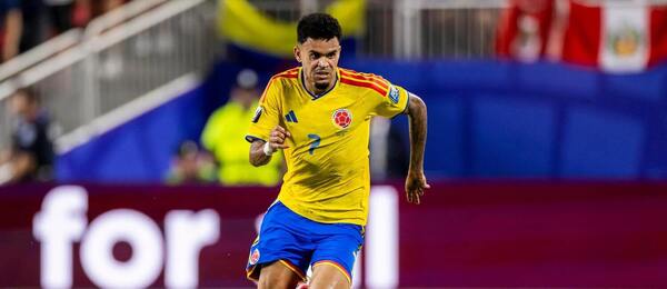 Na snímke Luis Díaz v drese Kolumbie
