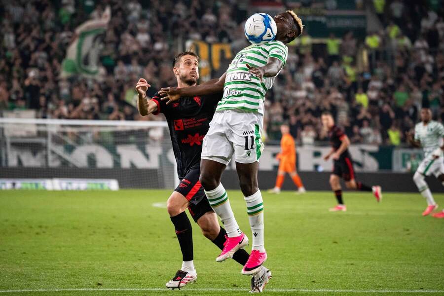 Záber zo&nbsp;zápasu Ferencvároš vs. Górnik Zabrze.