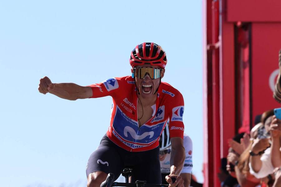 Víťazná radosť Enrica Masa v&nbsp;9. etape Vuelty 2026