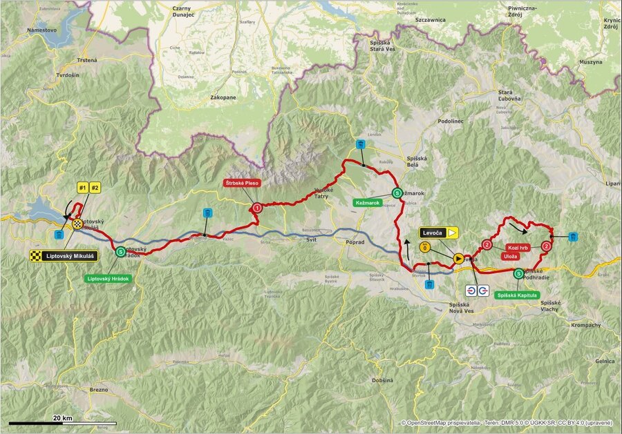 Mapa 2.&nbsp;etapy Okolo Slovenska 2026