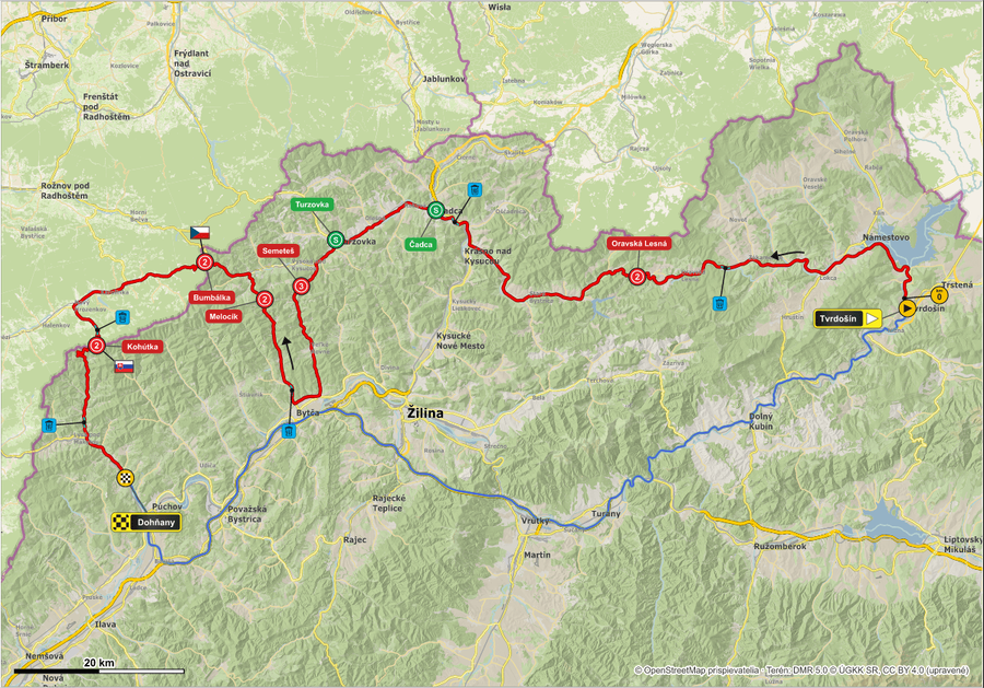 Mapa 3.&nbsp;etapy Okolo Slovenska 2026