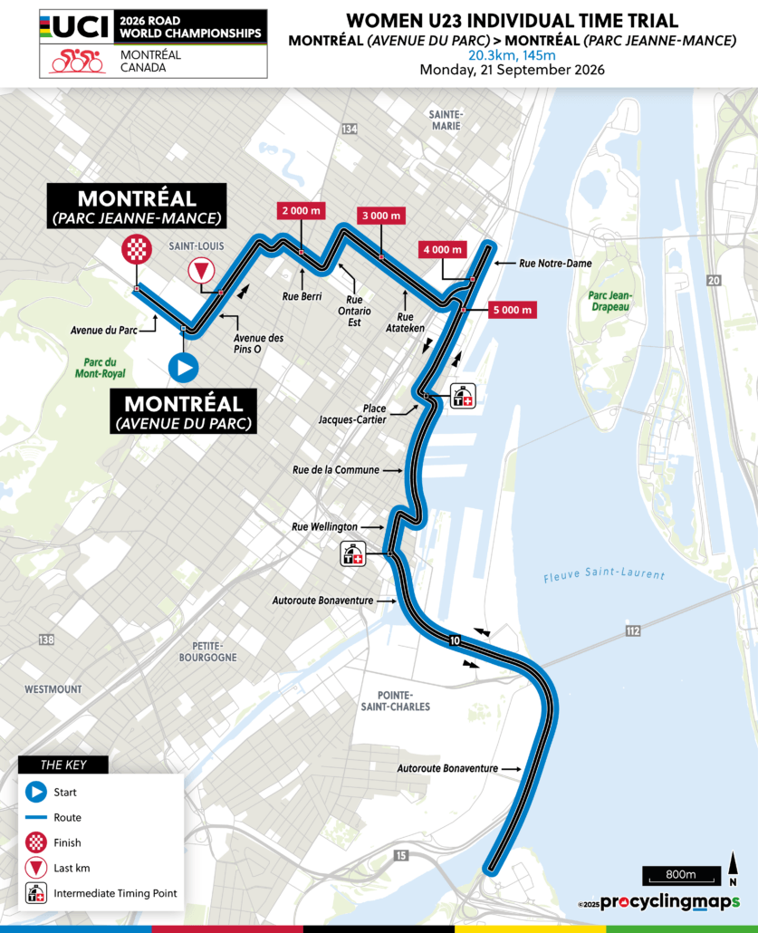 ITT ženy U23 - mapa