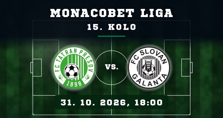 15. kolo MONACObet ligy Prešov vs. Galanta.